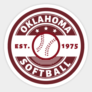 Oklahoma Sooners University Softball Sticker